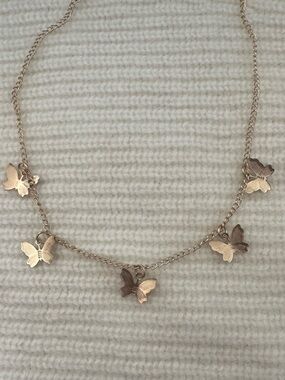 Butterfly gold necklace